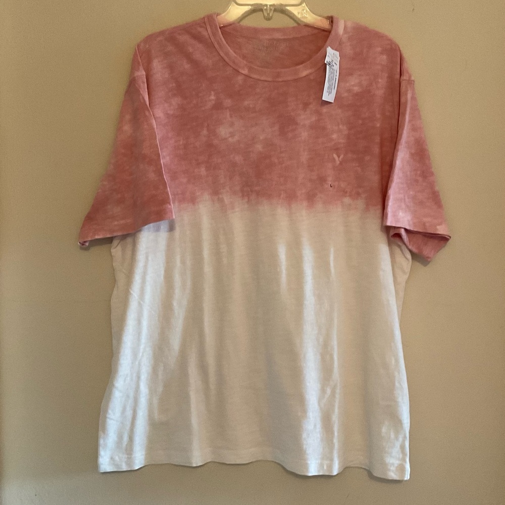 American Eagle Men’s Lg Super Soft Standard Fit Tie Dye Ombré T-Shirt NEW